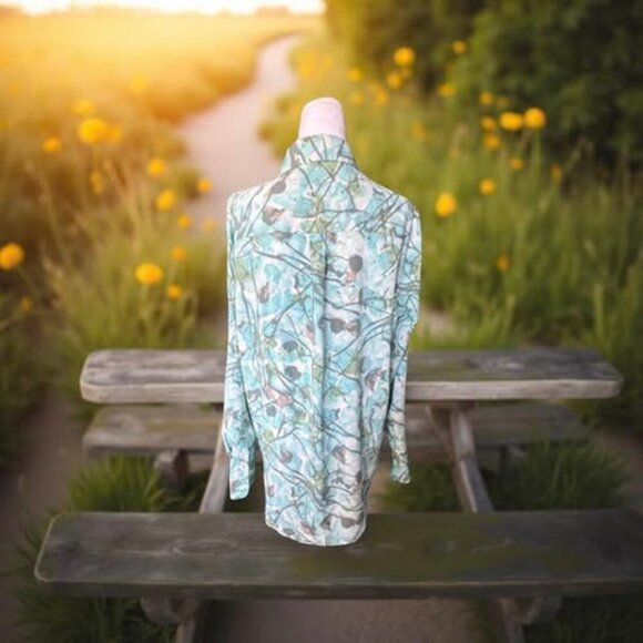 MULTI PATTERN BUTTON DOWN BLOUSE - Picture 2 of 3